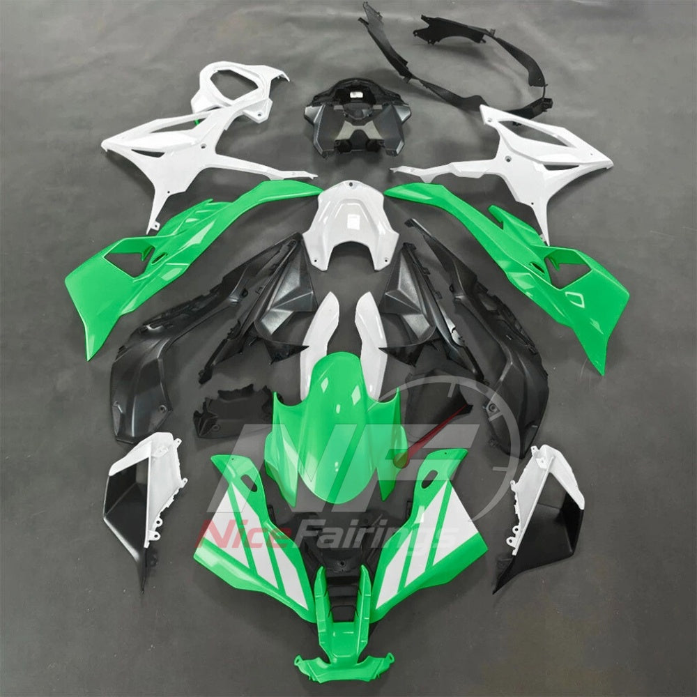 For BMW S1000RR 2025-2026 Green Black Sportbike Fairing Set with Custom Painted Plastics | NiceFairings - paint design NO.9 option image
