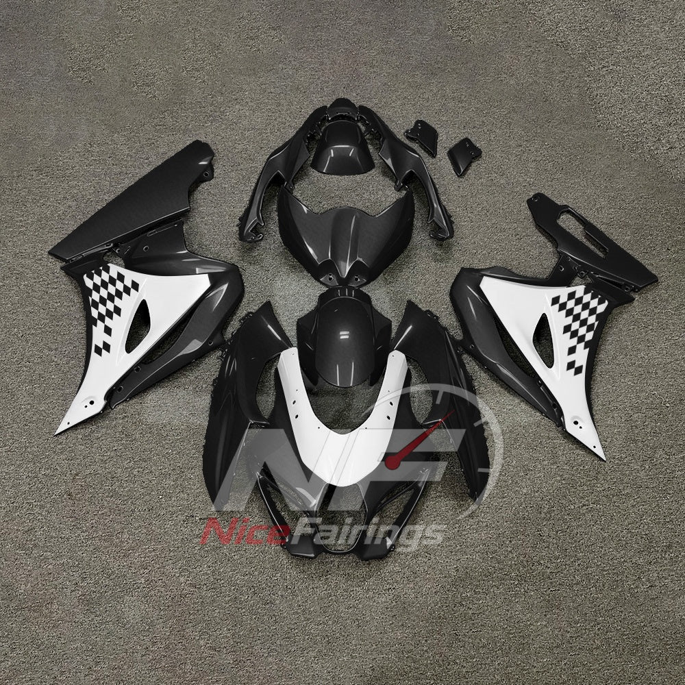 For Suzuki GSX-R1000 K17 2017-2026 Sportbike Fairing Set Green Black Custom Painted Plastics | NiceFairings - paint design NO.5 option image