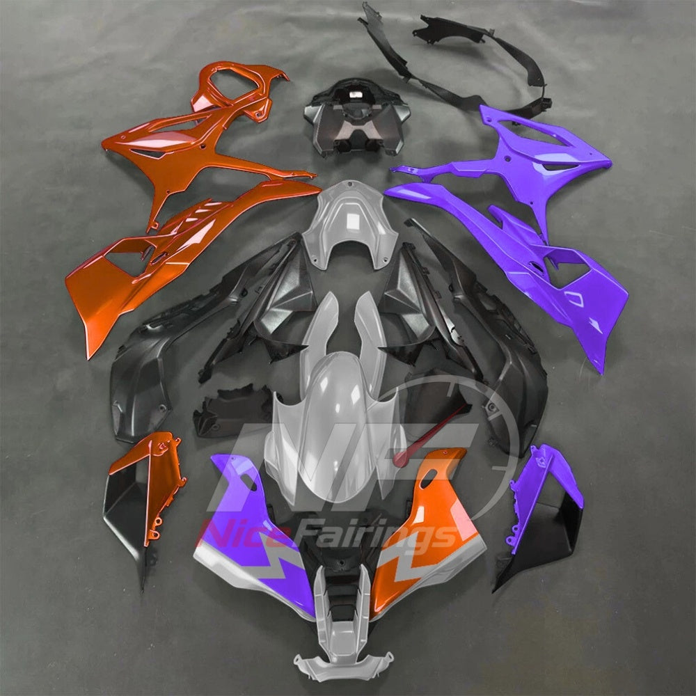 For BMW S1000RR 2025-2026 Yellow Black Custom Fairings with ABS Sportbike Plastics and Full Body Kit | NiceFairings - paint design NO.4 option image