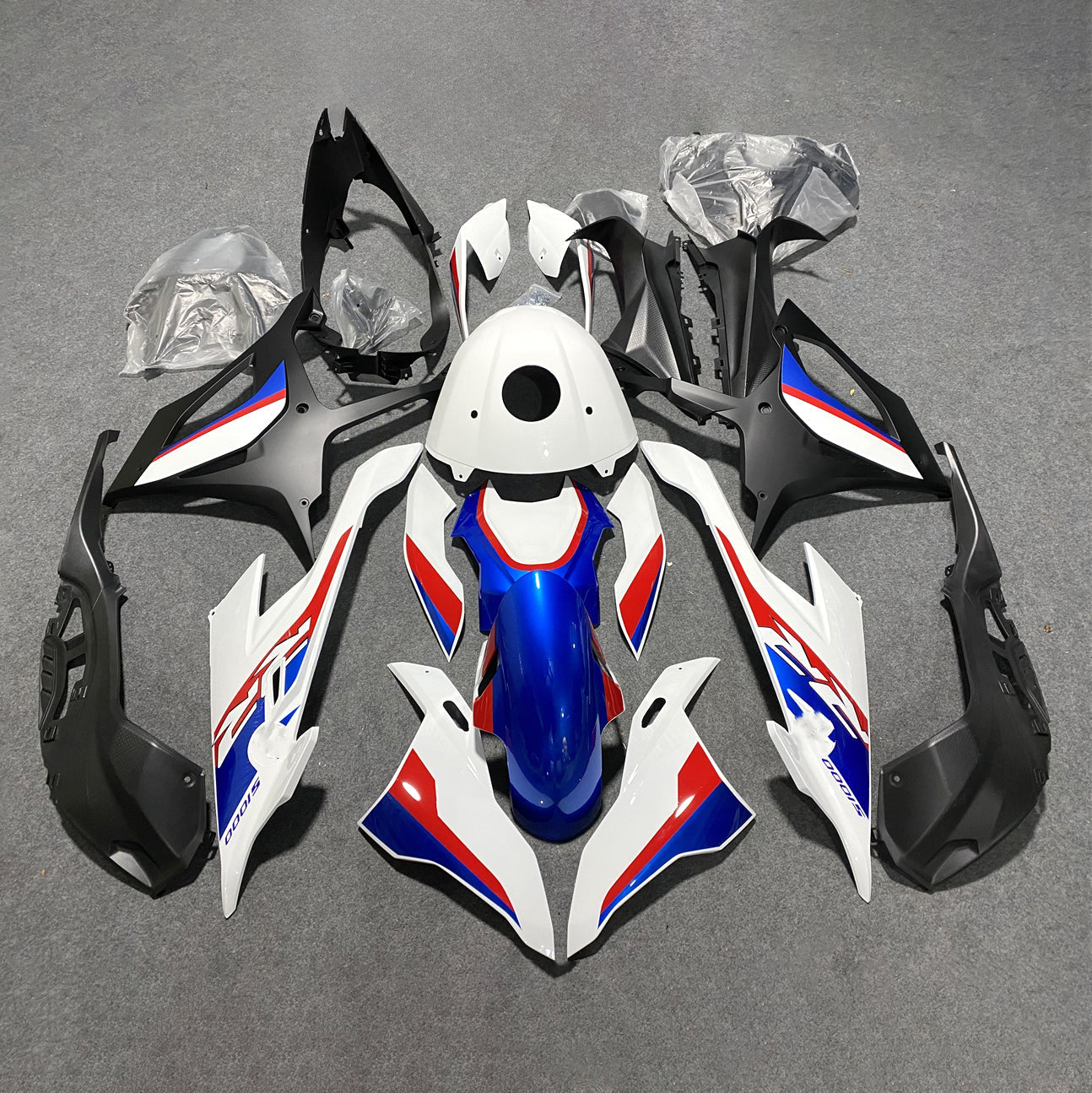 For BMW S1000RR 2019-2022 Red Black Custom Fairings, ABS Replacement Plastics Full Body Kit | NiceFairings - paint design NO.9 option image