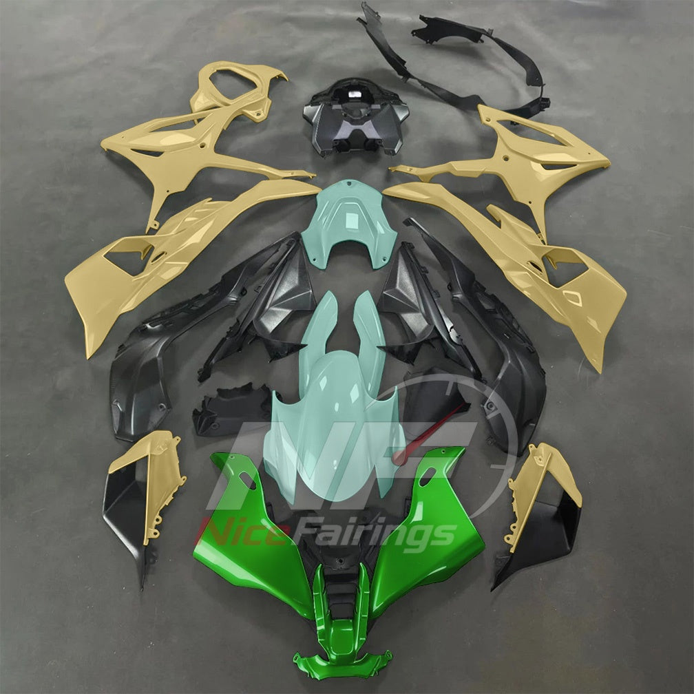 For BMW S1000RR 2025-2026 Yellow Black ABS Body Kit with Street and Track Fairing Panels | NiceFairings - paint design NO.3 option image