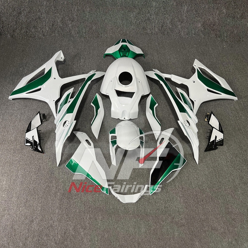 For BMW S1000RR 2023-2024 Green Black Motorcycle Fairing Kit with Aftermarket Body Panels | NiceFairings - paint design NO.7 option image