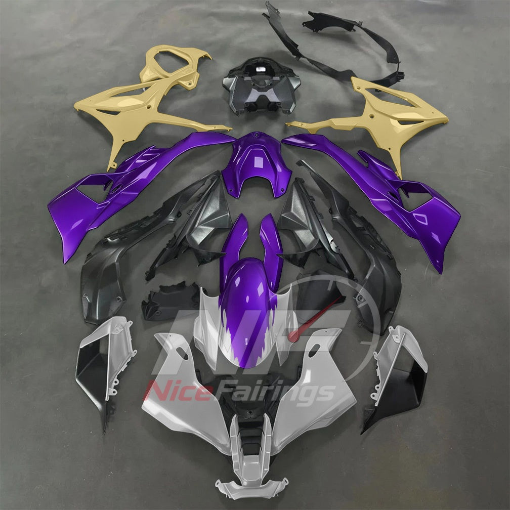 For BMW S1000RR 2025-2026 Yellow Black Motorcycle Fairing Kit with Aftermarket Body Panels | NiceFairings - paint design NO.7 option image