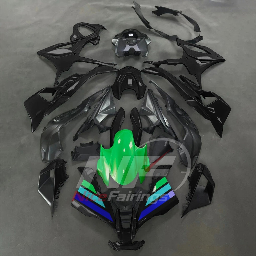 For BMW S1000RR 2025-2026 Orange Black Sportbike Fairing Set with Custom Painted Plastics | NiceFairings - paint design NO.6 option image