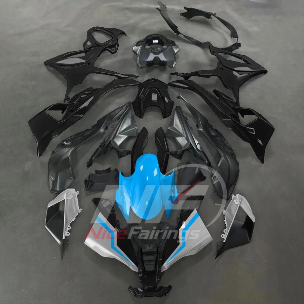 For BMW S1000RR 2025-2026 Yellow Black Sportbike Fairing Set with Custom Painted Plastics | NiceFairings - paint design NO.7 option image