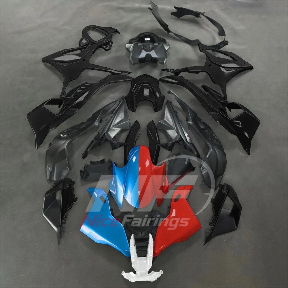 For BMW S1000RR 2025-2026 Blue Black Painted ABS Fairings with Complete Replacement Bodywork | NiceFairings - paint design NO.6 option image