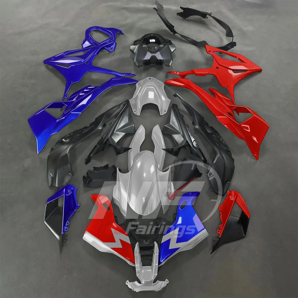 For BMW S1000RR 2025-2026 Green Black ABS Body Kit with Street and Track Fairing Panels | NiceFairings - paint design NO.6 option image