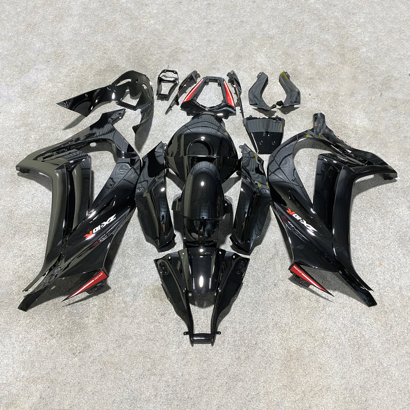 KAWASAKI ZX10R 2011-2015 Race Style Fairing Plastics | NiceFairings - paint design NO.9 option image