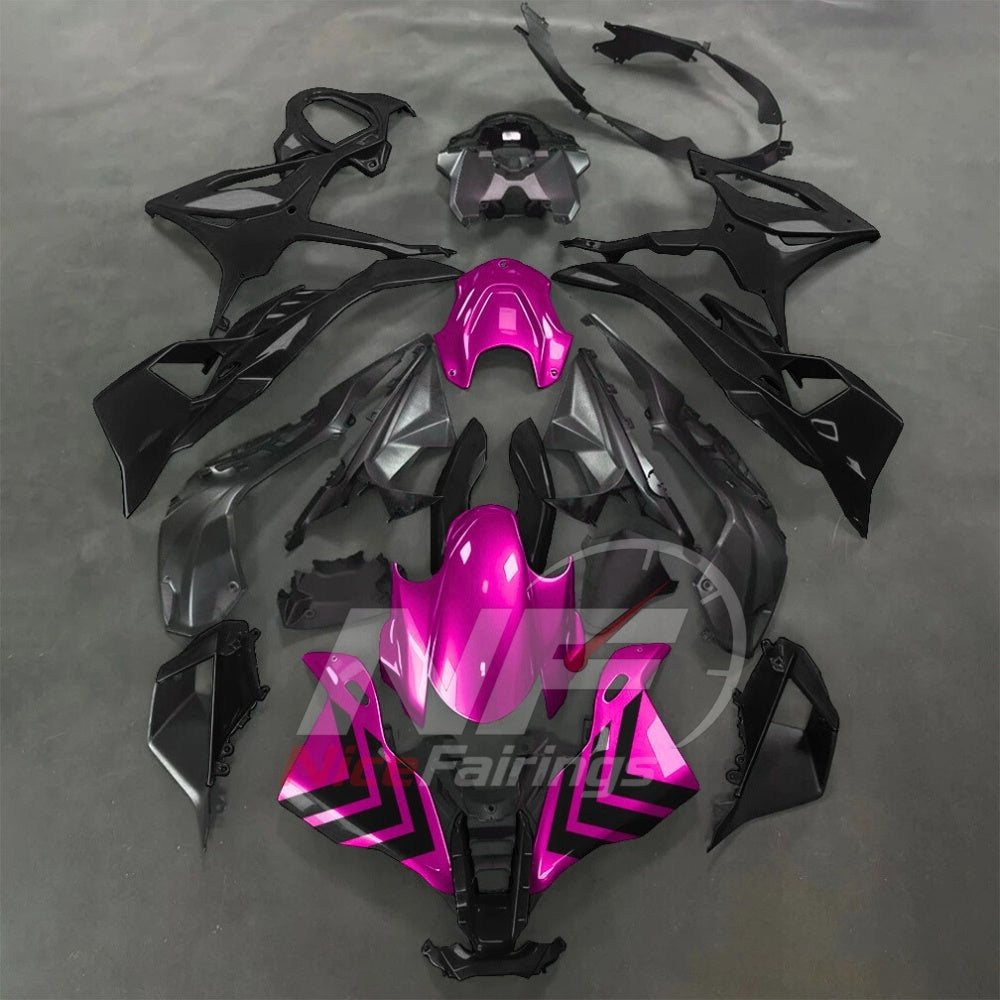 For BMW S1000RR 2025-2026 Pink Black Custom Fairings with ABS Sportbike Plastics and Full Body Kit | NiceFairings - main product image