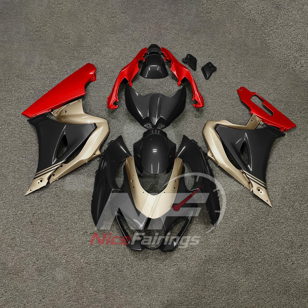 For Suzuki GSXR1000 K17 2017-2026 Painted ABS Fairings Pink Black Complete Bodywork | NiceFairings - paint design NO.7 option image
