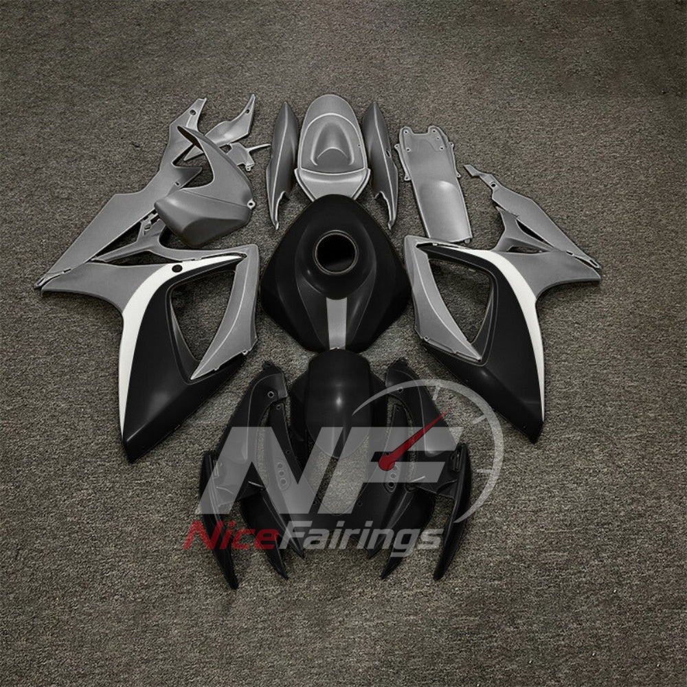 For Suzuki GSXR600 GSXR750 K6 2006-2007 Motorcycle Fairing Kit Gray Body Panels | NiceFairings - paint design NO.4 option image