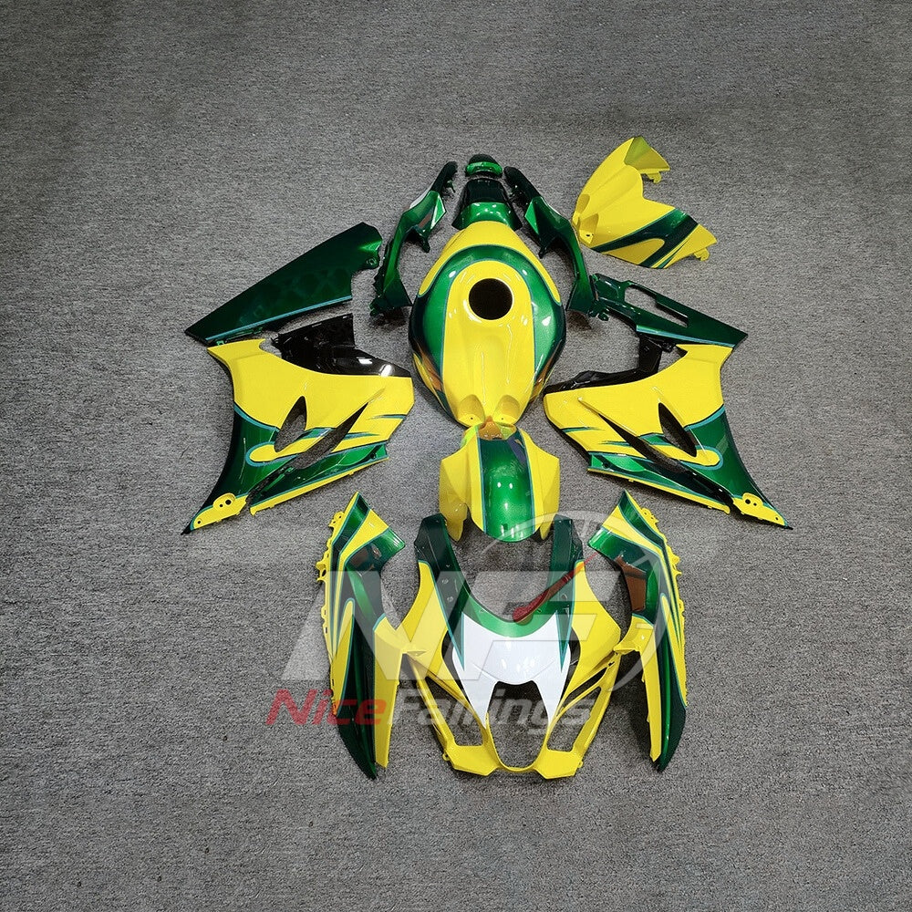For Suzuki GSXR1000 K17 2017-2026 K17 ABS Body Kit Green Black Street Track Fairings | NiceFairings - paint design NO.2 option image