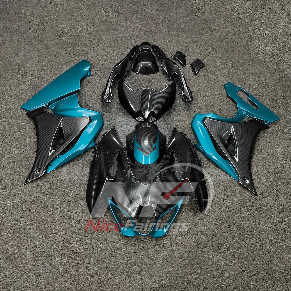 For Suzuki GSXR1000 K17 2017 2018-2026 Motorcycle Fairing Kit Green Black Body Panels | NiceFairings - paint design NO.9 option image