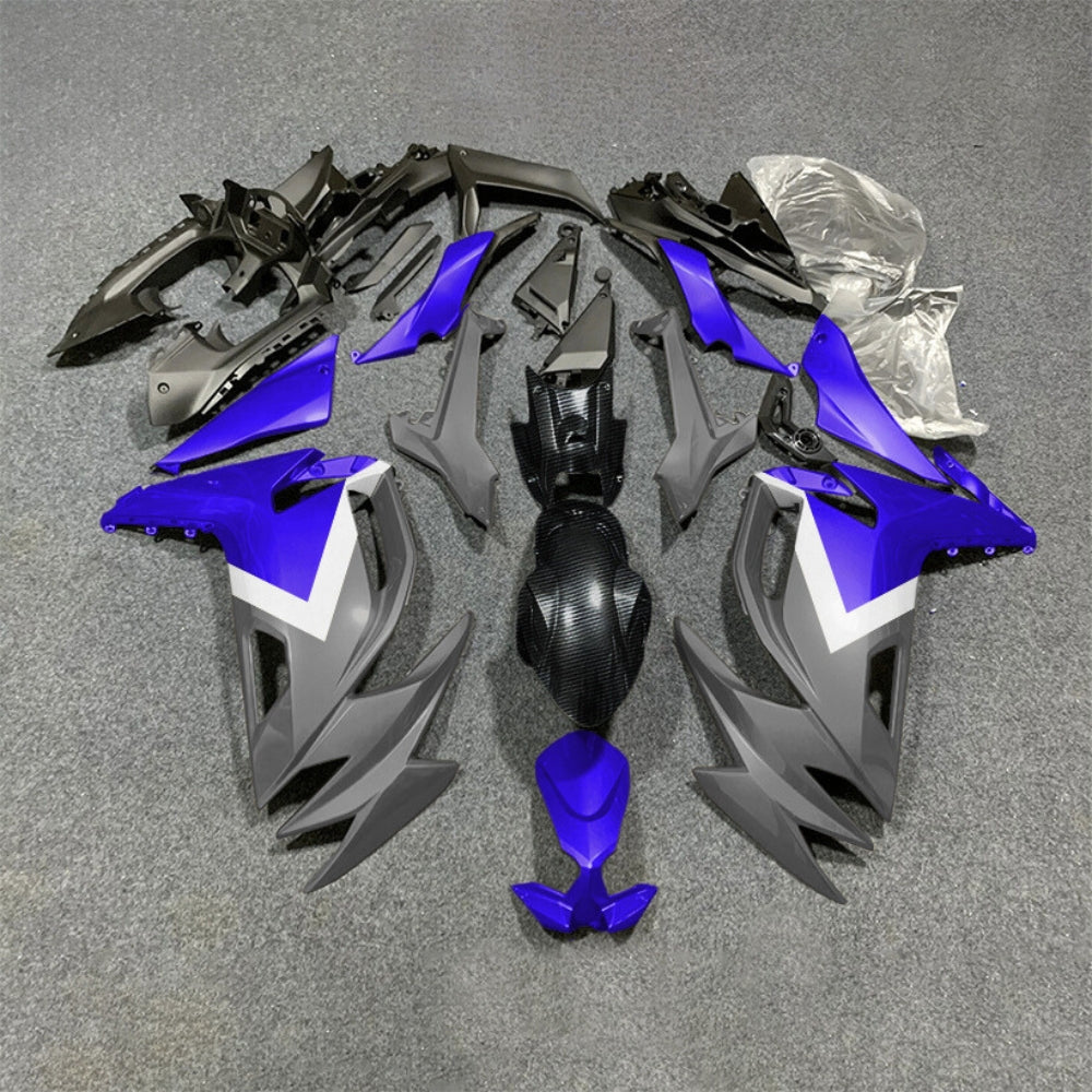 For KAWASAKI Ninja 650 ER-6F 2020-2026 Blue Black ABS Fairing Kit Complete Bodywork Panels | NiceFairings - paint design NO.2 option image