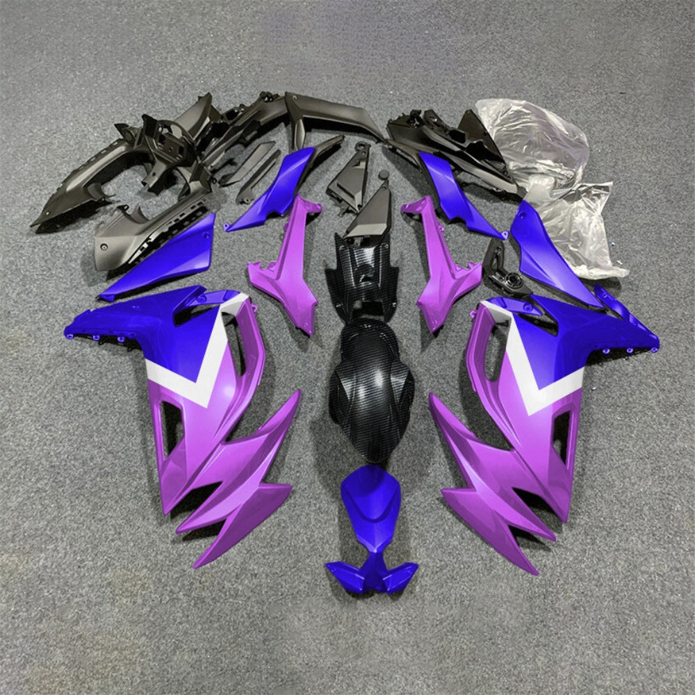 For KAWASAKI Ninja 650 ER-6F 2020-2026 Blue Black ABS Fairing Kit Complete Bodywork Panels | NiceFairings - paint design NO.3 option image
