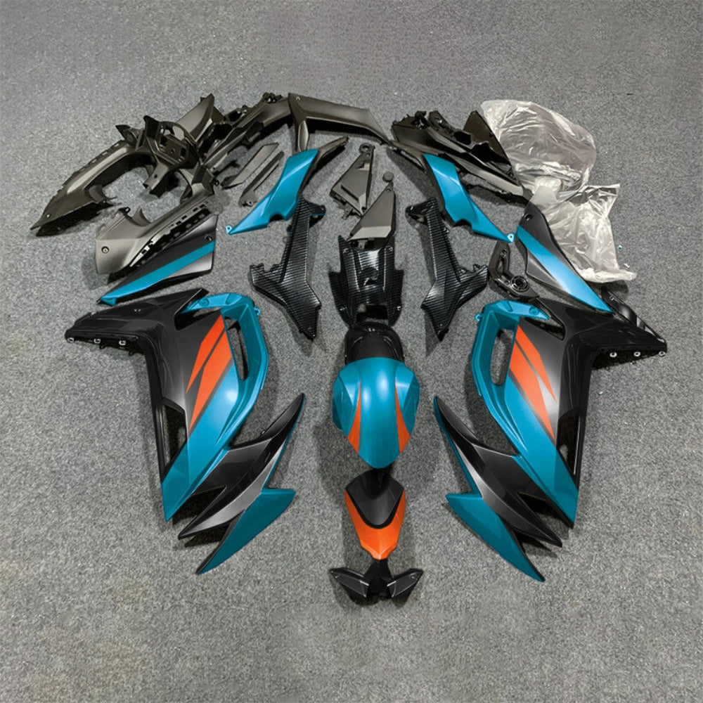 For KAWASAKI Ninja 650 ER-6F 2020-2026 Orange Black Injection Molded Fairing Kit Bodywork Set | NiceFairings - paint design NO.3 option image