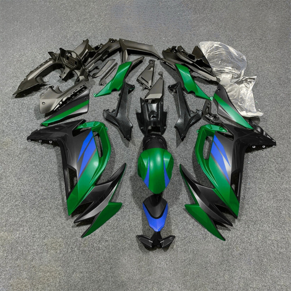 For KAWASAKI Ninja 650 ER-6F 2020-2026 Green Black Aftermarket ABS Fairing Kit Full Bodywork | NiceFairings - paint design NO.4 option image