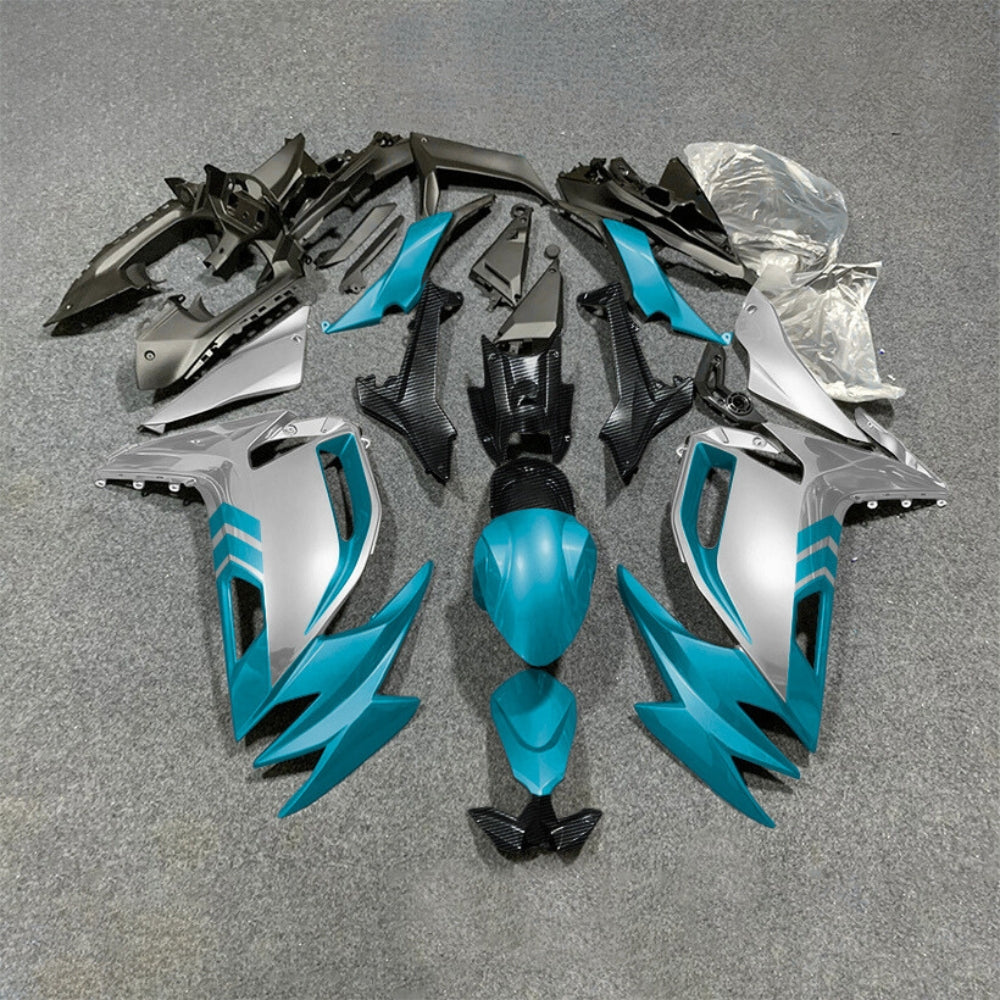 For KAWASAKI Ninja 650 ER-6F 2020-2026 Orange Black ABS Fairing Kit Complete Bodywork Panels | NiceFairings - paint design NO.4 option image