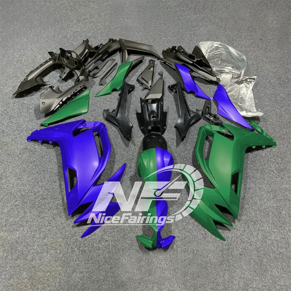 For KAWASAKI Ninja 650 ER-6F 2020-2026 Blue Black Custom Painted Motorcycle Fairings Kit | NiceFairings - paint design NO.5 option image