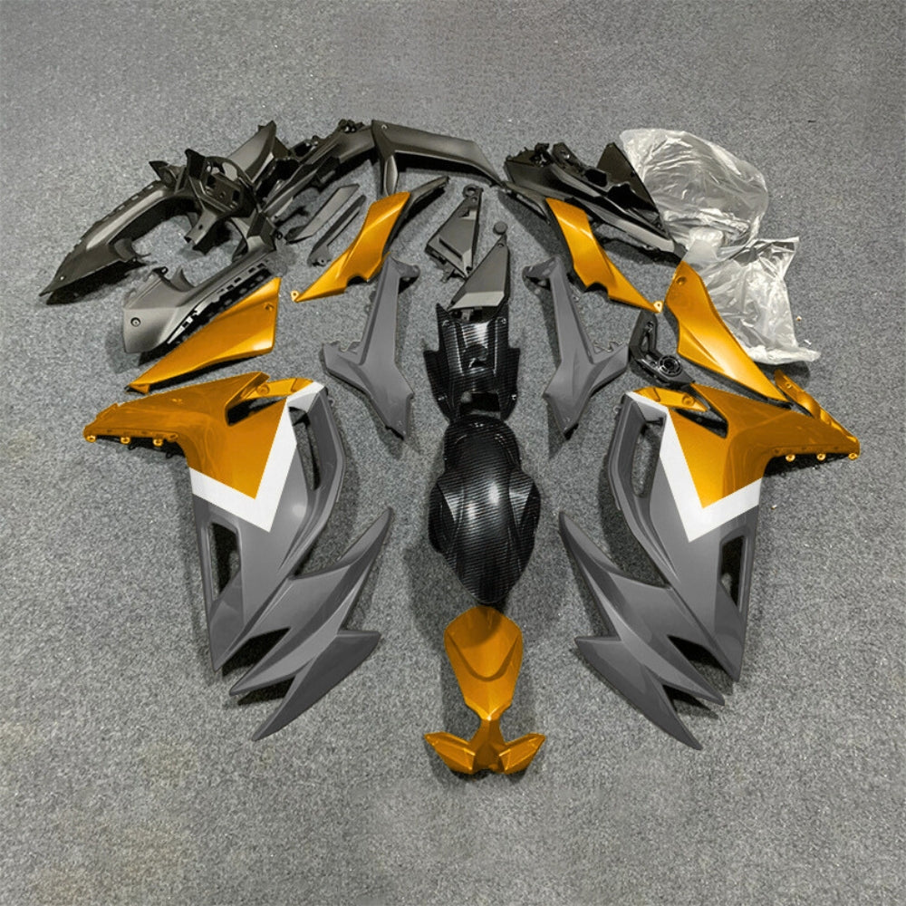 For KAWASAKI Ninja 650 ER-6F 2020-2026 Orange Black Injection Molded Fairing Kit Bodywork Set | NiceFairings - paint design NO.4 option image
