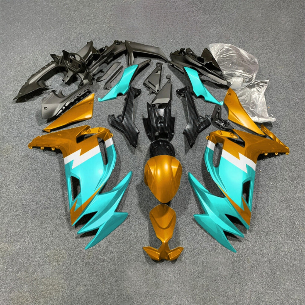 For KAWASAKI Ninja 650 ER-6F 2020-2026 Green Black Injection Molded Fairing Kit Bodywork Set | NiceFairings - paint design NO.4 option image