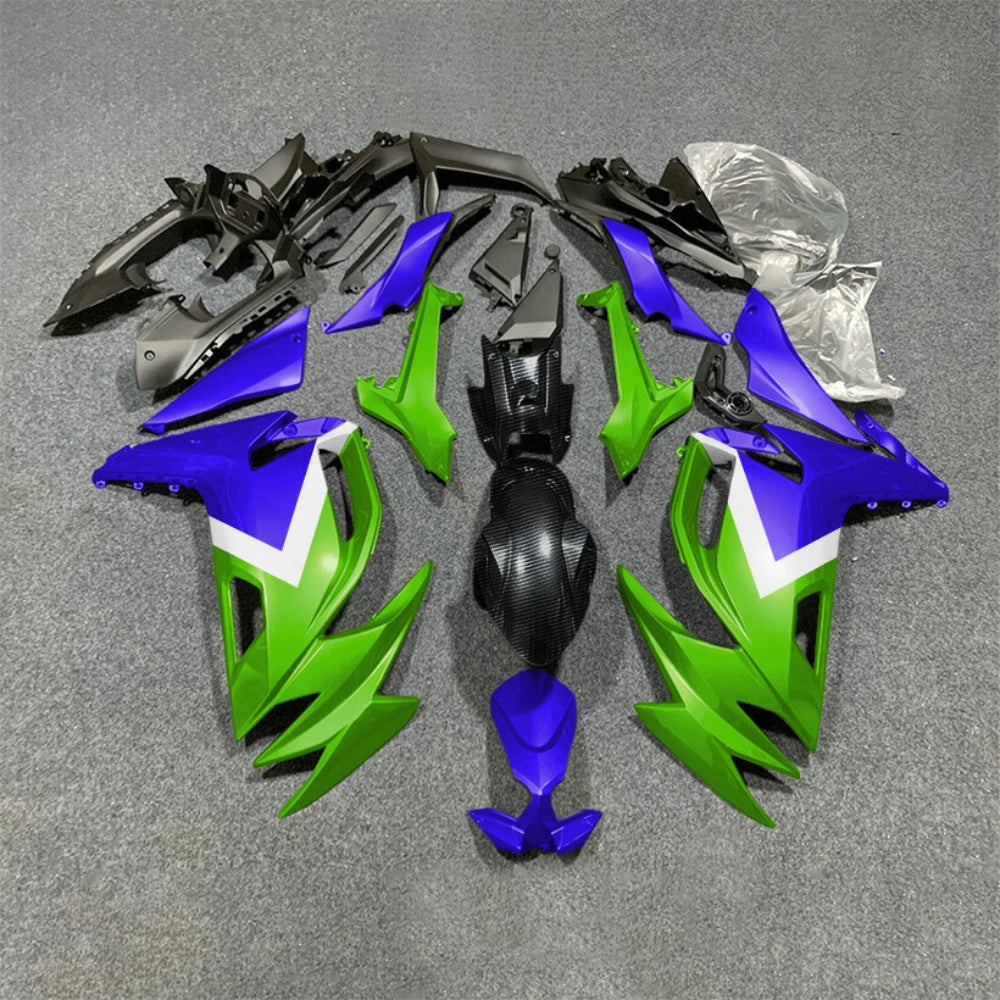 For KAWASAKI Ninja 650 ER-6F 2020-2026 Blue Black ABS Fairing Kit Complete Bodywork Panels | NiceFairings - paint design NO.4 option image