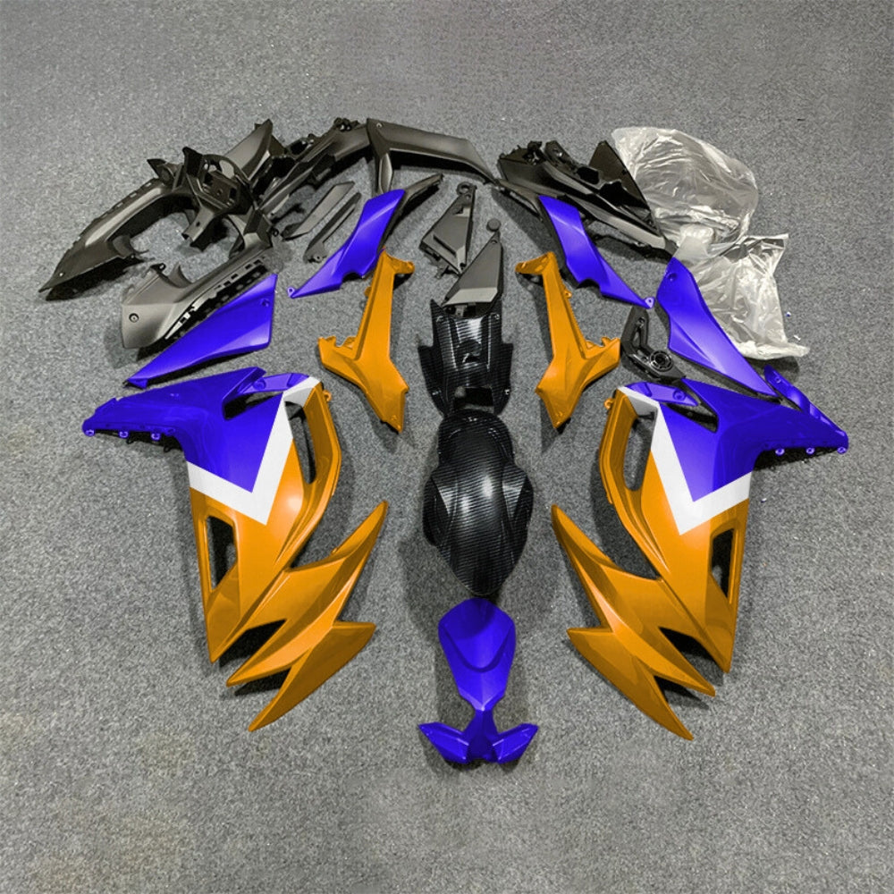 For KAWASAKI Ninja 650 ER-6F 2020-2026 Blue Black ABS Fairing Kit Complete Bodywork Panels | NiceFairings - paint design NO.5 option image