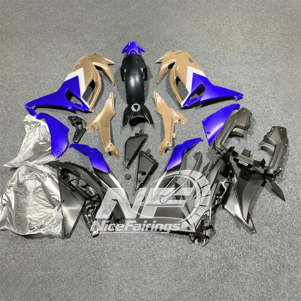 For KAWASAKI Ninja 650 ER-6F 2020-2026 Blue Black ABS Fairing Kit Complete Bodywork Panels | NiceFairings - paint design NO.8 option image