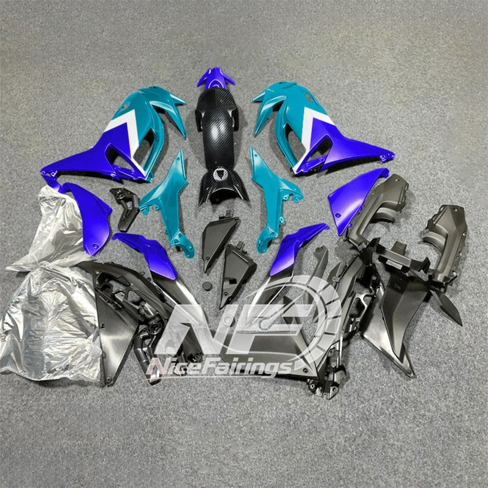 For KAWASAKI Ninja 650 ER-6F 2020-2026 Blue Black ABS Fairing Kit Complete Bodywork Panels | NiceFairings - paint design NO.9 option image