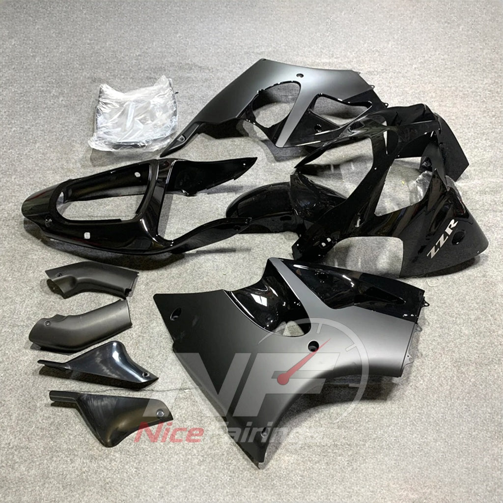Kawasaki ZX6R 2000-2002 Dark gray plain bodywork - angled view